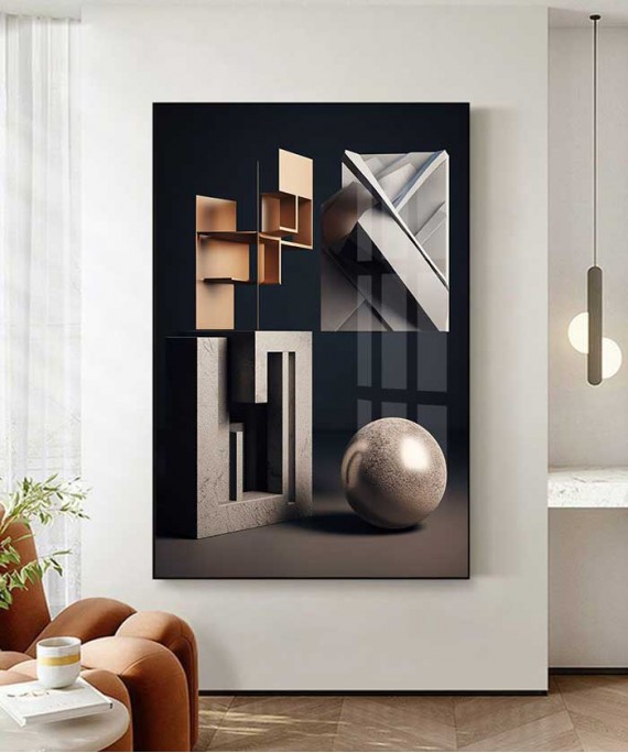 Black Frame 60*90 Cm Crystall Porsalein Painting American Style For Living Room